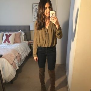 Olive green top